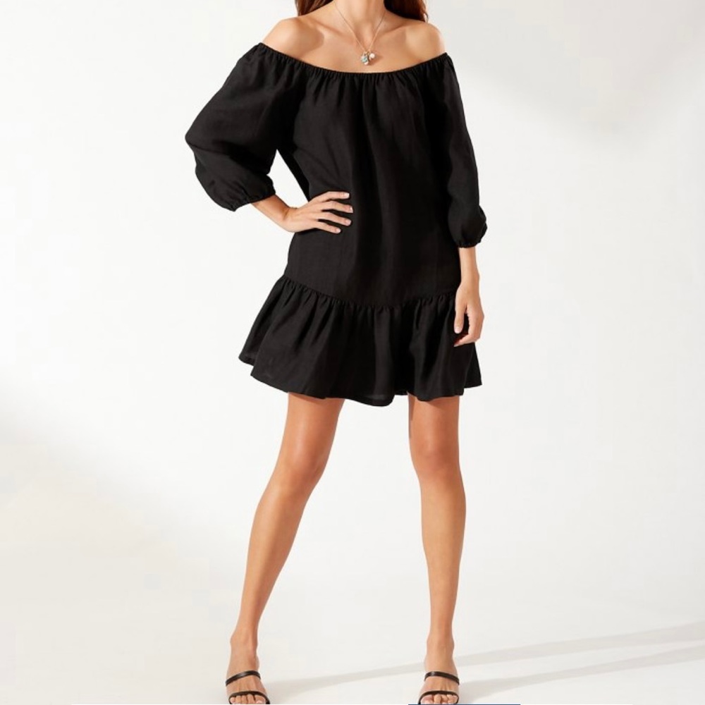 NWT Tommy Bahama St Lucia Linen-Blend Off the Shoulder Dress